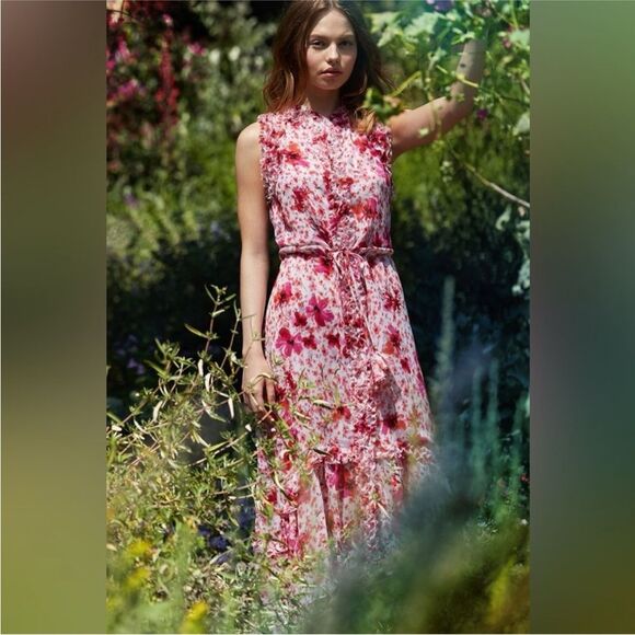 Misa Los Angeles Aurelie Gardenia Ruffled Midi Dress - Size XS - Picture 14 of 15